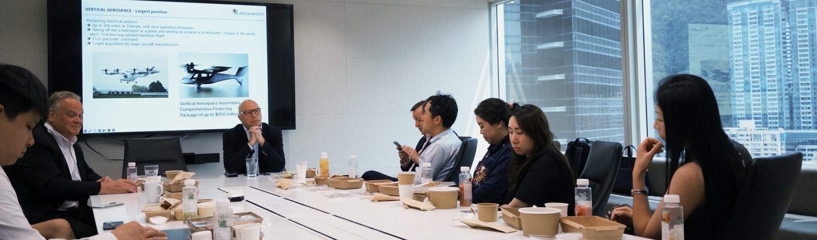 Client luncheon with a visiting CIO in Hong Kong